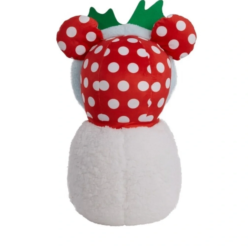 Disney Minnie Mouse Snowman Plush Door Greeter Christmas Decoration NEW 19”